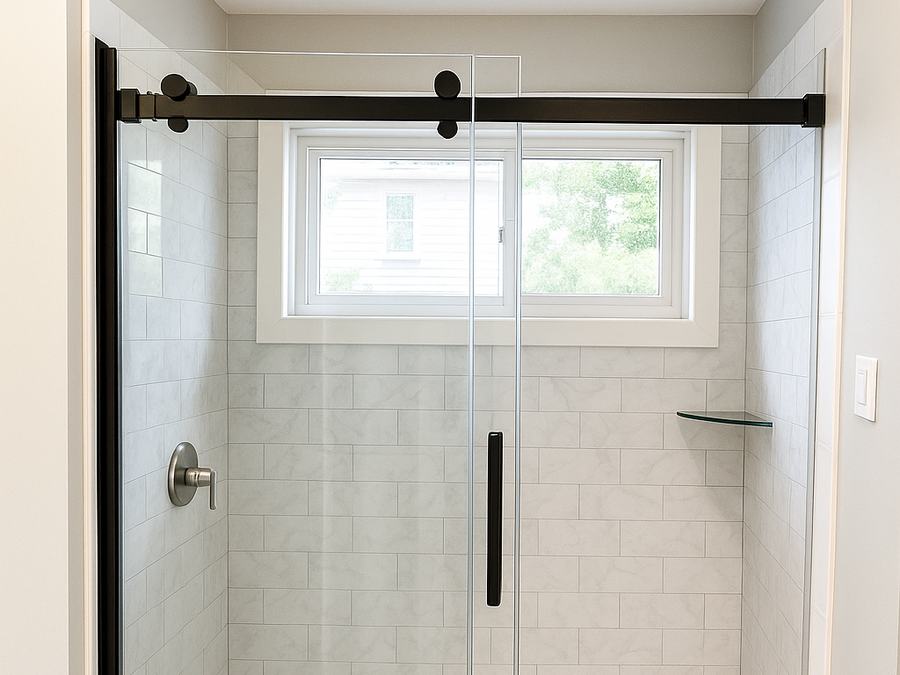 Finished a custom tile shower by High-5 Renovations